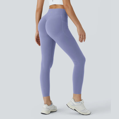 Scrunch Butt Lifting High Waist Leggings Tummy Control Pocket Sports Shaping Training Trousers