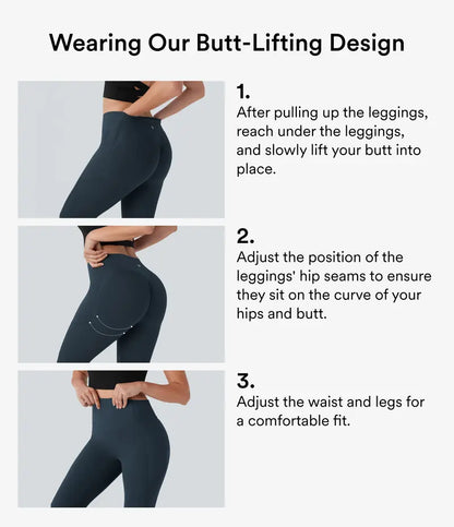 Scrunch Butt Lifting High Waist Leggings Tummy Control Pocket Sports Shaping Training Trousers