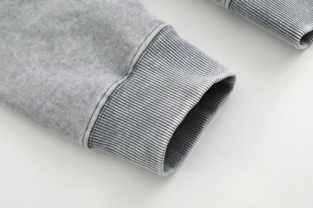 Young adults’ go-to vintage acid-washed hoodie with kangaroo pocket for daily outfits