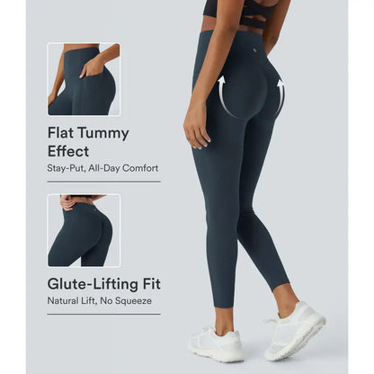 Scrunch Butt Lifting High Waist Leggings Tummy Control Pocket Sports Shaping Training Trousers