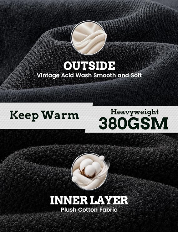 Young adults’ go-to vintage acid-washed hoodie with kangaroo pocket for daily outfits