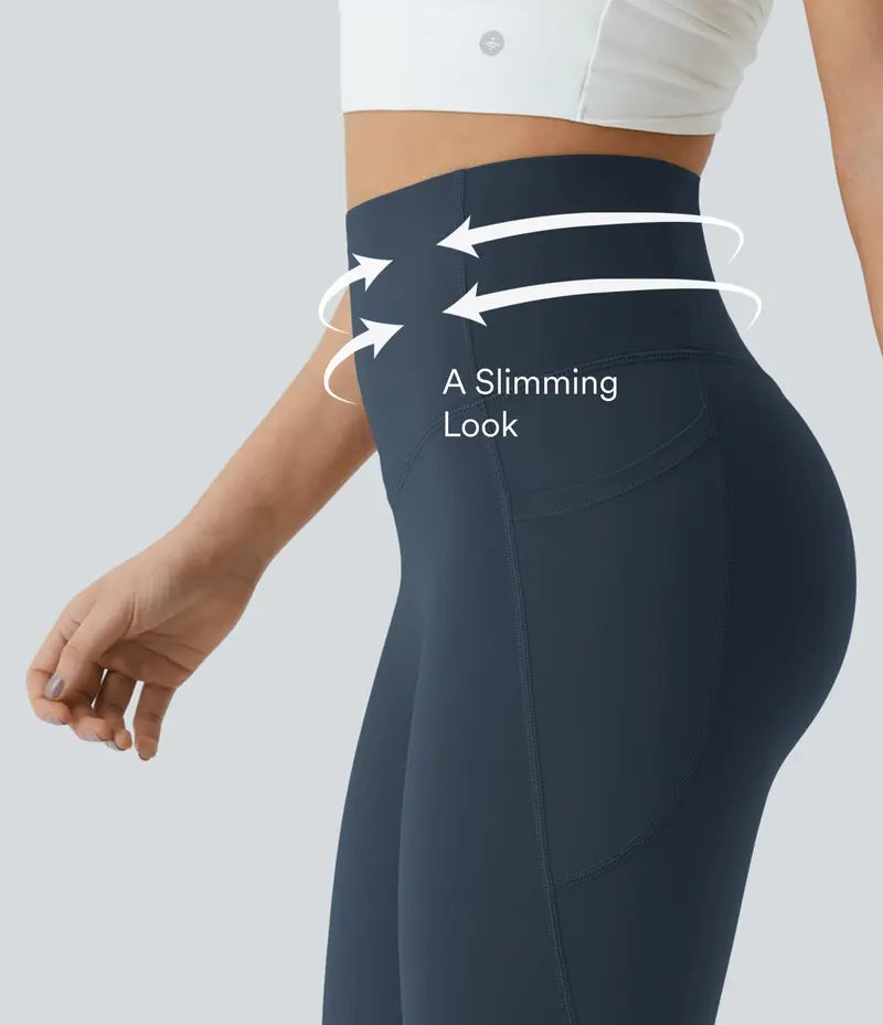 Scrunch Butt Lifting High Waist Leggings Tummy Control Pocket Sports Shaping Training Trousers