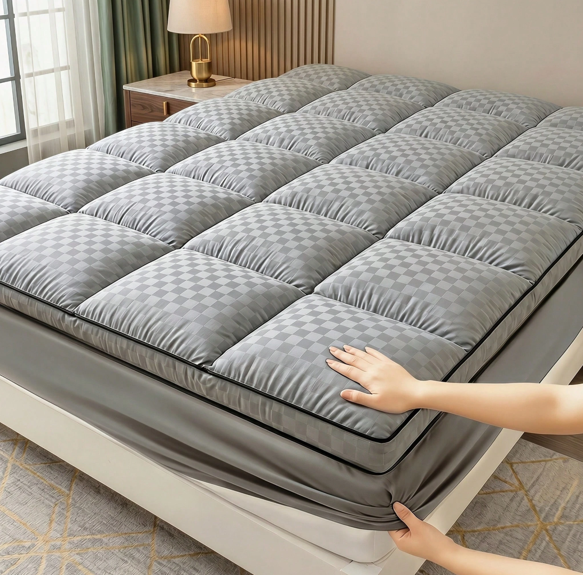 Extra‑thick cloud‑feel waterproof mattress, featuring an 8‑21‑inch deep‑pocket structure